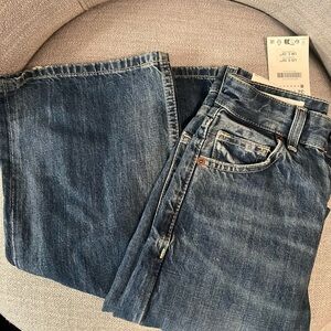 Zara High Rise Wide Leg Jeans